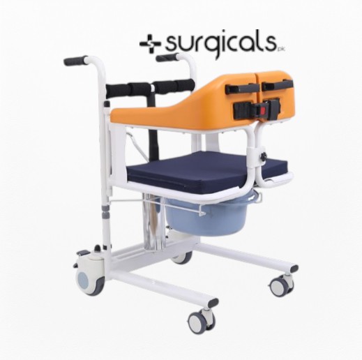 Patient Transfer Lift Chair with Commode Multi-Purpose Adjustable Chair